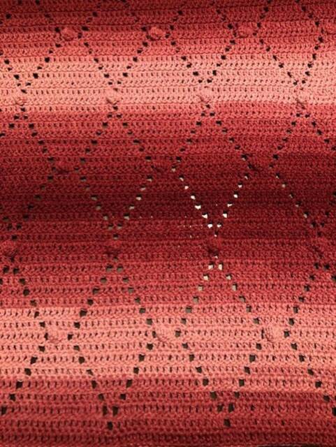 Crocheted Baby Blanket - Pink Variegated - image 1