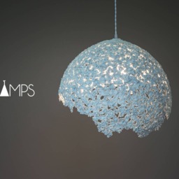 Paper Mache Lamp, Pendant Light, Hanging Paper Industrial Pulp Eco Friendly, Grey - thumbnail 2