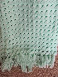 Crochet Baby Blanket ~ Pale Green - thumbnail 1
