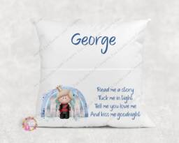 Personalised Cushion, Pocket Child Pillow, Book Holder, Pillow For Child, Sleep Aid, Prince Boy, Little Prince - thumbnail 1