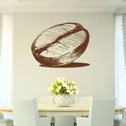 Coffee Bean Wall Decal - Removable Vinyl Sticker 1689 - thumbnail 1