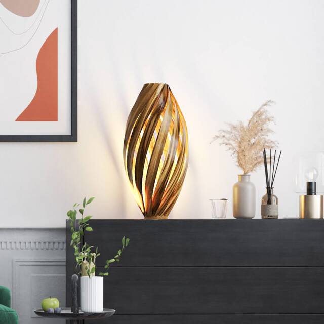 "Floor Lamp From Gum Tree - Amber Wood 20"", 24"" & 28" - image 1