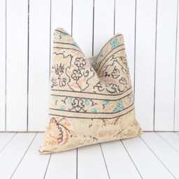 Vintage Turkish Kilim Pillow Cover, Handmade Home Decor - 20x20 Inch - thumbnail 2