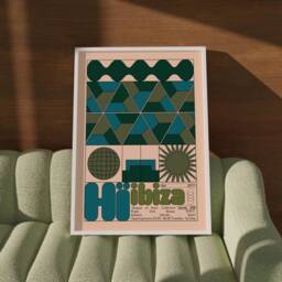 H?? Ibiza Club Print - Poster Wall Art Geometric Funky Dj Clubbing Patterned Bauhaus House Music - thumbnail 3