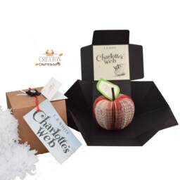 Charlotte's Web Book Apple - Literary Lover Gift Personalised Teacher Handmade Art - thumbnail 2