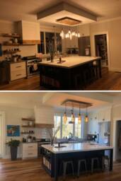 xl Unique Lamps Wood Chandelier - Kitchen Island Lighting Custom Sizes & Finishes Led Reclaimed Or New