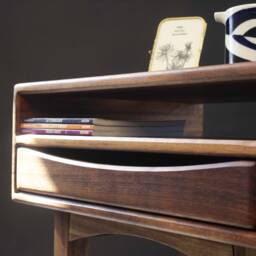 Set Of 2 Bedside Tables, Pair Of Nightstands Fabricated in American Walnut, Drawer Table, Nightstands Organizer - thumbnail 2