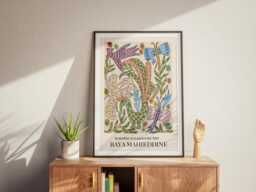 Baya Mahieddine Art Print Colourful Algerian Artist Exhibition Wall - thumbnail 1
