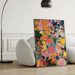 Floral Art Print - Abstract Flowers Illustration Poster - thumbnail 3