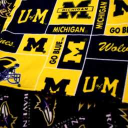 "Custom Two Team Fleece Sport Blanket - 2 Teams On 1 Blanket - Double-Sided 70"" X 56" - thumbnail 2