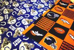 "Custom Two Team Fleece Sport Blanket - 2 Teams On 1 Blanket - Double-Sided 70"" X 56" - thumbnail 1