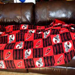 "Custom Two Team Fleece Sport Blanket - 2 Teams On 1 Blanket - Double-Sided 70"" X 56" - thumbnail 4