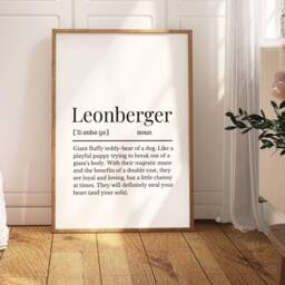 Leonberger Definition Print, Wall Print For Owner, Dog Owner Gift, Mum - thumbnail 1