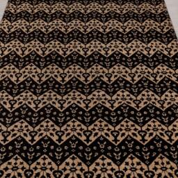 6x9 Rug Black Beige Modern Oriental Design Rugs Handmade Wool #630 - 180x275 cms - thumbnail 2