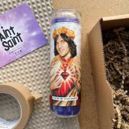 Saint Noel Fielding Prayer Candle Scented Vegan Soy Wax, Handmade - thumbnail 2