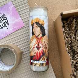 Saint Noel Fielding Prayer Candle Scented Vegan Soy Wax, Handmade - thumbnail 3