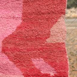 Handmade Boujad Wool Rug Abstract Berber Moroccan Carpet - thumbnail 2