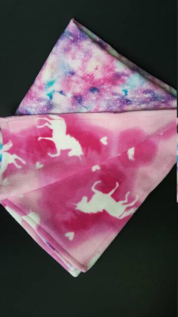 Galaxy Unicorn Baby Blanket/Pink Teal Purple Aqua Lavender Nebula Girl Shower Gift Soft Fleece Cotton Nursery Crib Little Lovey - image 1
