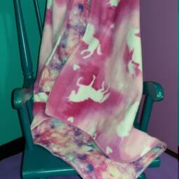 Galaxy Unicorn Baby Blanket/Pink Teal Purple Aqua Lavender Nebula Girl Shower Gift Soft Fleece Cotton Nursery Crib Little Lovey - thumbnail 3
