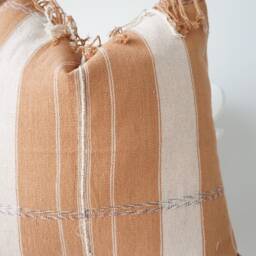 Brown Tribal Hemp Hand Woven Natural Dye Color Hmong Lumbar Pillow Cover - thumbnail 2