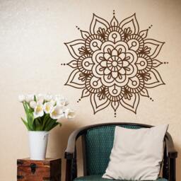 Mandala Wall Decals Bedroom Yoga Art, Boho Meditation Sticker #35 - thumbnail 1