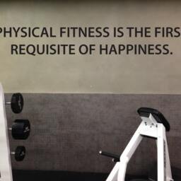 Physical Fitness Motivational Quote Wall Decal, Is The First Requisite Of Happiness - thumbnail 3