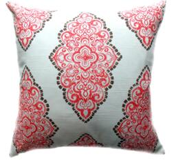 Pillows Cover Custom - Coral Salmon Brown Chocolate White All Sizes 18x18, 16x16 Throw Accent Toss Modern Abstract Print - thumbnail 1