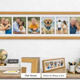 Multi Photo Picture Frame Black Veneer Collage, Holds Six 4x6 Photos - thumbnail 4