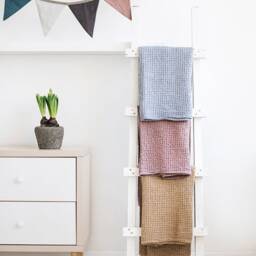 Linen Bunting Banner - Nursery Wall Hanging Baby Room Flag Garland Gender Neutral Kids Birthday Or Shower Decoration - thumbnail 3