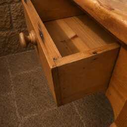 Antique French Provincial Pine Console Table - Two Drawer Farmhouse Hall - thumbnail 4