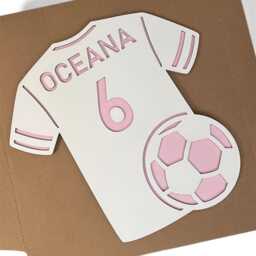 Wooden Football Shirt Wall Art - Decor Theme Bedroom Soccer Decals - thumbnail 3