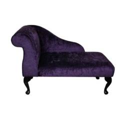 Handmade Mini Chaise Longue Plum Purple Velvet Small Sofa - thumbnail 2