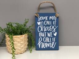 Family Home Wooden Sign - Chaos Family Wall Humour Decor - thumbnail 1