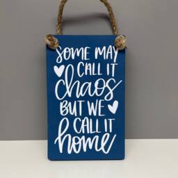 Family Home Wooden Sign - Chaos Family Wall Humour Decor - thumbnail 2