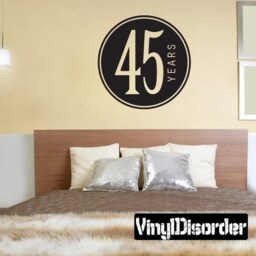 45 Years Celebrations - Vinyl Wall Decal Quotes Sticker Ce03745Yrsviiiet - thumbnail 1