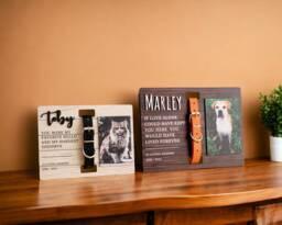 Pet Collar Holder, Dog Memorials, Sympathy, Personalized Gift, Memorial Sign, Photo Frame, Gift For Loss R05 - thumbnail 1