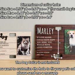 Pet Collar Holder, Dog Memorials, Sympathy, Personalized Gift, Memorial Sign, Photo Frame, Gift For Loss R05 - thumbnail 3