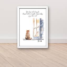Cat Gifts, & Owner Lovers Gift, Personalised Mum Pet Prints, Portrait, Custom Print - thumbnail 2