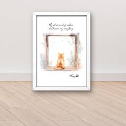 Cat Gifts, & Owner Lovers Gift, Personalised Mum Pet Prints, Portrait, Custom Print - thumbnail 3