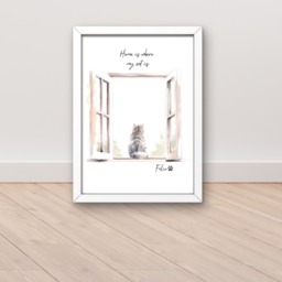 Cat Gifts, & Owner Lovers Gift, Personalised Mum Pet Prints, Portrait, Custom Print - thumbnail 1