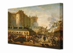 storming Or Taking The Bastille Paris France, Ready To Hang Wall Decor Canvas Print Art Home - thumbnail 1