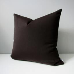 Walnut Brown Sunbrella?? Outdoor Pillow Cover Chocolate Patio Cushion - thumbnail 2