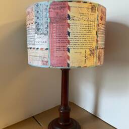 Vintage Letters Lampshade French Shabby Chic Airmail , Fatta Da Mamma - thumbnail 3