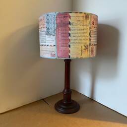 Vintage Letters Lampshade French Shabby Chic Airmail , Fatta Da Mamma - thumbnail 2