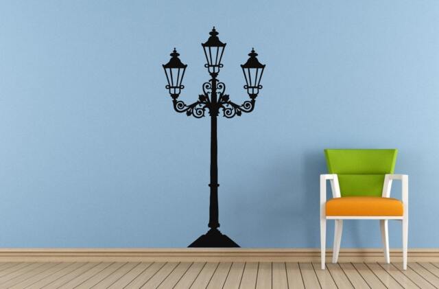 City Town Street Park Lamp Post Old Antique Vintage Window Or Wall Car Vinyl Peal & Stick Removable Sticker Decal L1466 - image 1