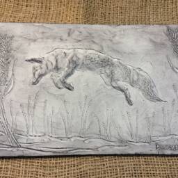 Fox Wall Sculpture, Composite Stone, Garden Gifts, Fox Plaque, Art, Ornament, Gifts For Gardener - thumbnail 2