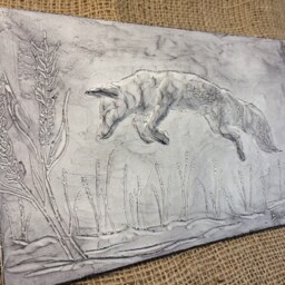 Fox Wall Sculpture, Composite Stone, Garden Gifts, Fox Plaque, Art, Ornament, Gifts For Gardener - thumbnail 3