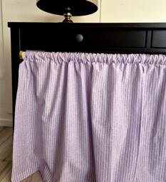 Lilac Rod Pocket Curtain, Natural French Style Valances, Tartan Plaid Chack Drapes Light Filtering Drapery Cabinet Skirt - thumbnail 1