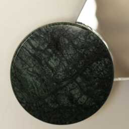 Triad Mirror 1970S Modernist Design, Solid Marble Disc Accents, Sculptural Wall Object - thumbnail 2