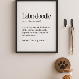 Labradoodle Definition Print - Funny Dog Wall Art Personalised Pet Gift Custom Lover Present Christmas Decor - thumbnail 3